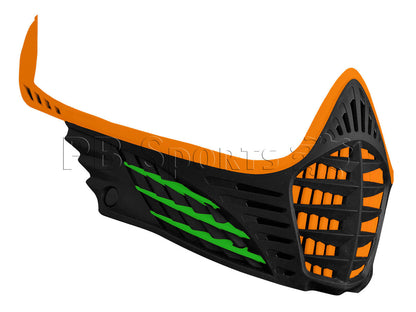Virtue VIO Contour Facemask - Orange/Lime/Black - Virtue