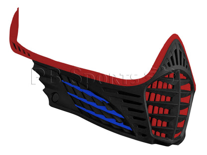 Virtue VIO Contour Facemask - Red/Blue/Black - Virtue