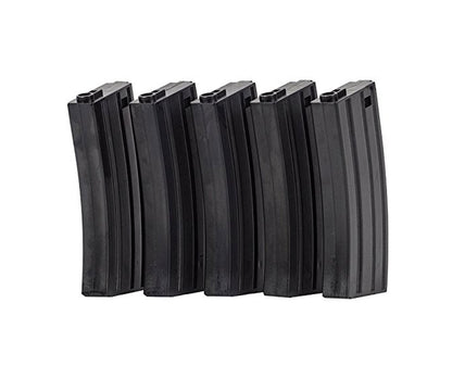 Valken Mid Capacity 140 Round M4 Magazine 5 Pack - Black - Elite Force