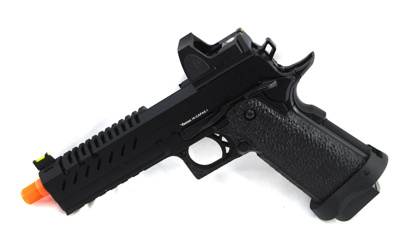 Nuprol Vorsk Hi-Capa 5.1 Full Metal Gas Blowback Pistol + BDS - Black