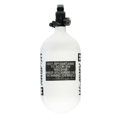 HK Army AeroLite "EXTRA LITE" Tank w/ Aerolite2 Pro Reg - 80ci / 4500psi - White - HK Army