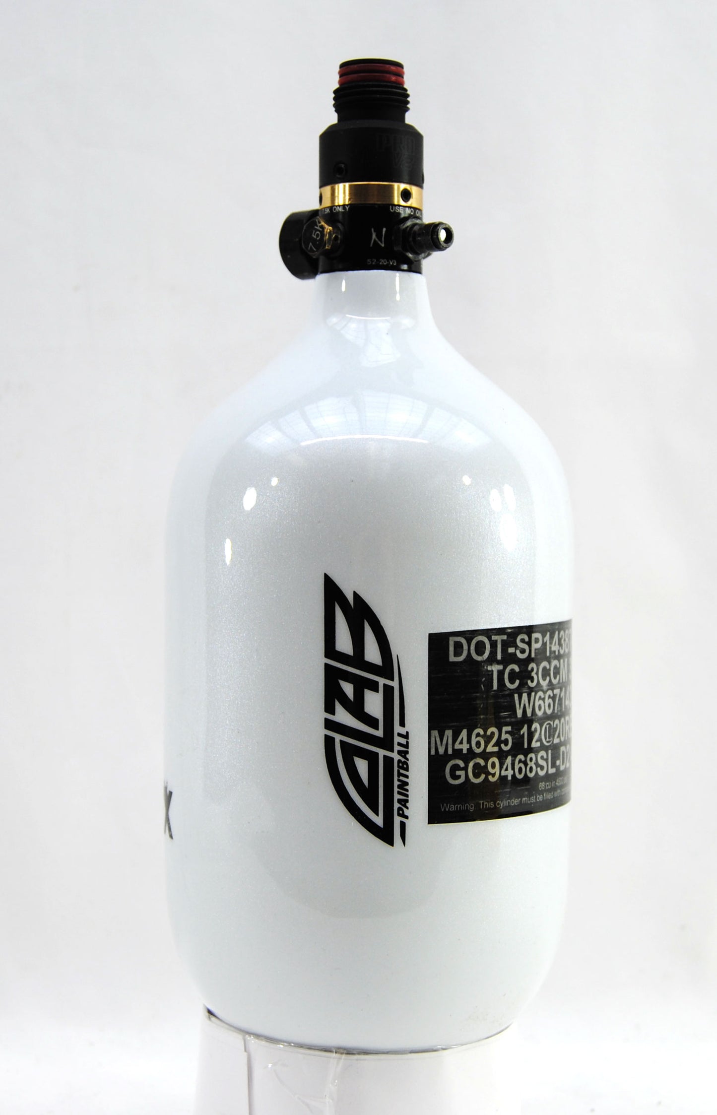 Ninja METALLIX 68ci 4500psi HPA Tank - Crystal White - Ninja Paintball