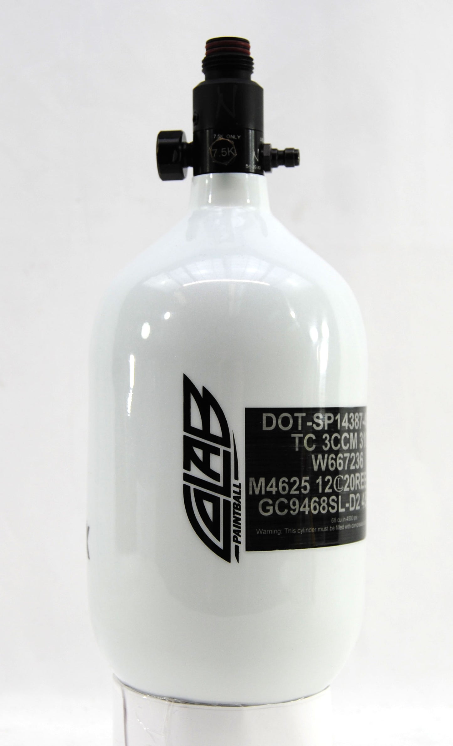 Ninja METALLIX 68ci 4500psi HPA Tank - Crystal White - Ninja Paintball