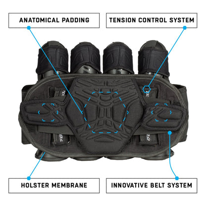 HK Army Zero G 2.0 Harness 4+3 - Black/Blue - HK Army
