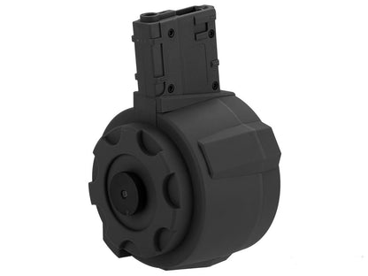 Angel Custom 1500 Round Thunderstorm Electric Winding Drum Magazine - Black - Evike