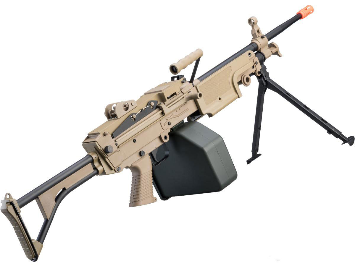 Cybergun FN Licensed "Middleweight" M249 Airsoft Machine Gun MK I - Tan