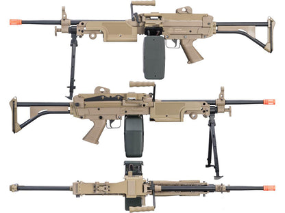 Cybergun FN Licensed "Middleweight" M249 Airsoft Machine Gun MK I - Tan