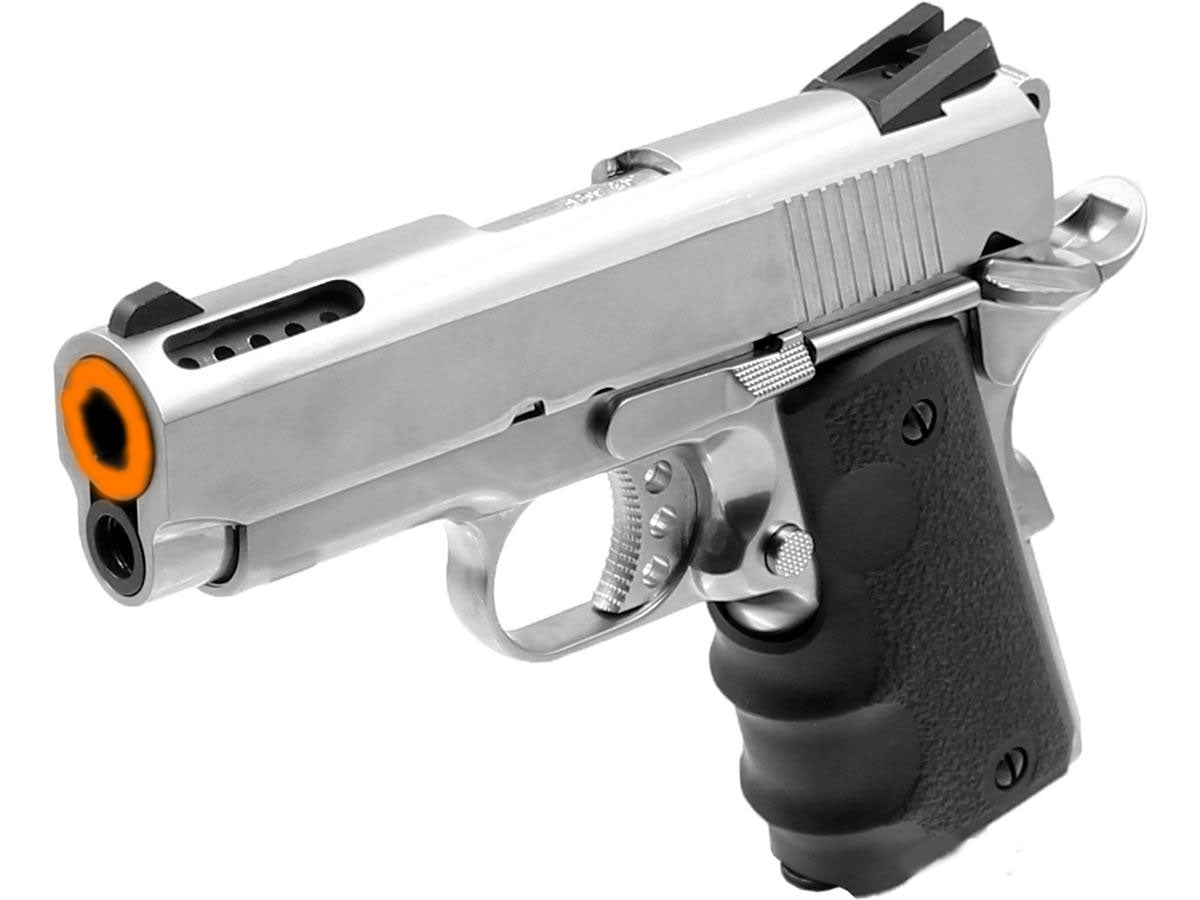 AW Custom NE10 Series 1911 Office Size GBB Airsoft Pistol - Silver - AW Custom