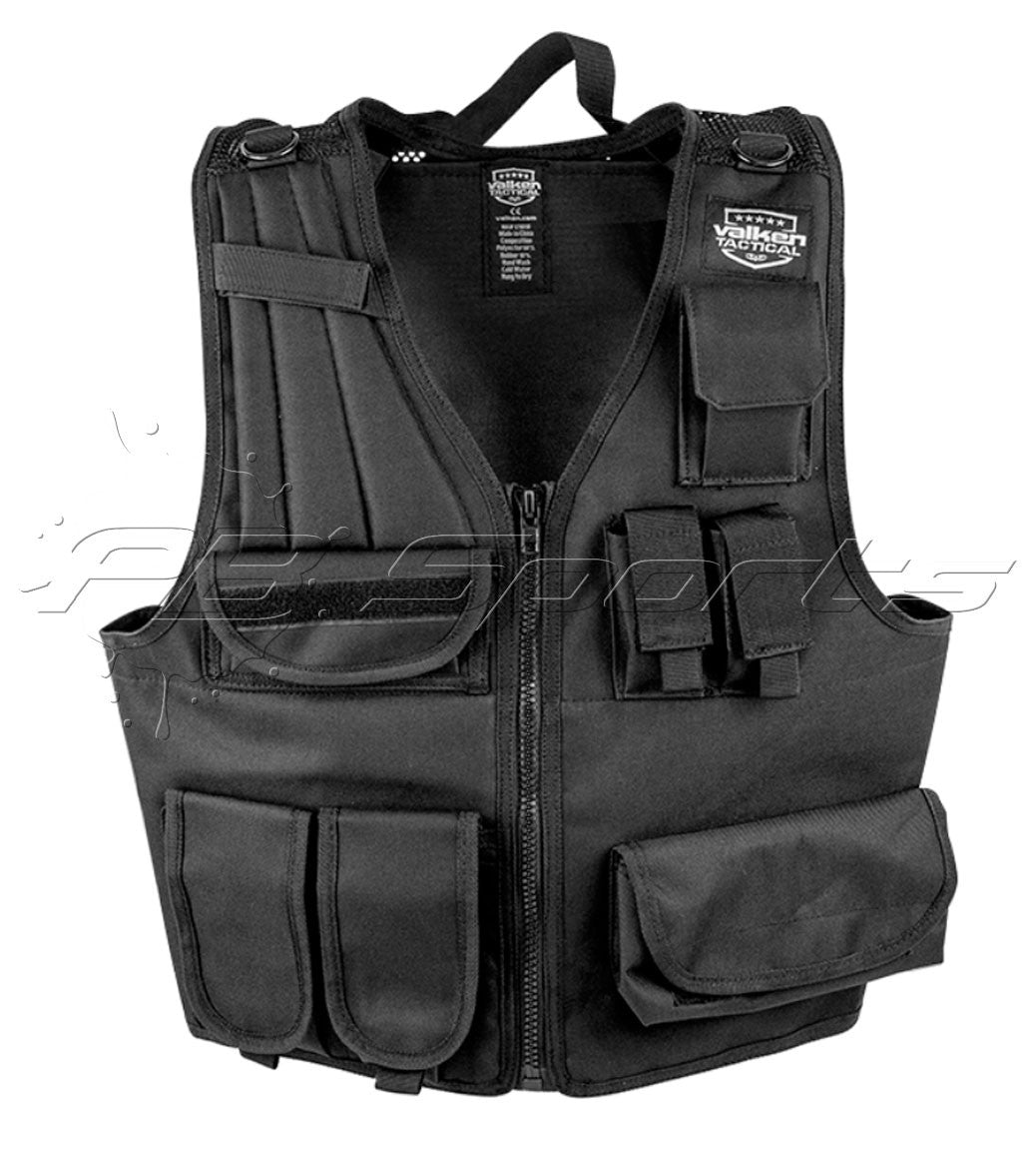 Valken Airsoft Tactical Vest Black - Valken Paintball