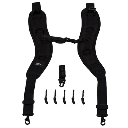 Push Paintball Division 1 Large Roller Gearbag w/ Black Backpack Strap Kit