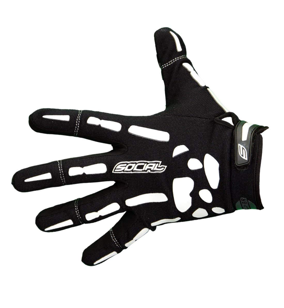 Social Paintball Grit Deluxe Gloves - BONES - X-Small - Social Paintball