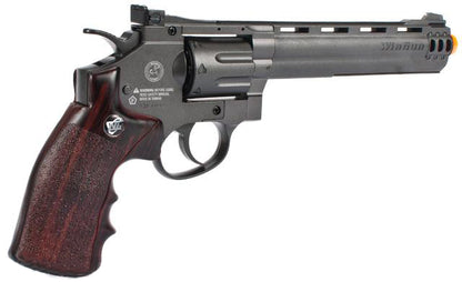 WinGun 6" High Power Airsoft CO2 Revolver w/ 8rd Clip Black - Elite Force