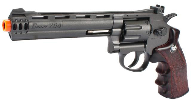 WinGun 6" High Power Airsoft CO2 Revolver w/ 8rd Clip Black - Elite Force