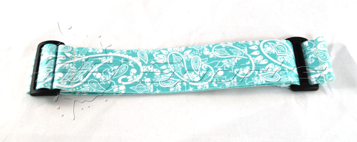 KM Strap - Bandana - Teal with White - KM