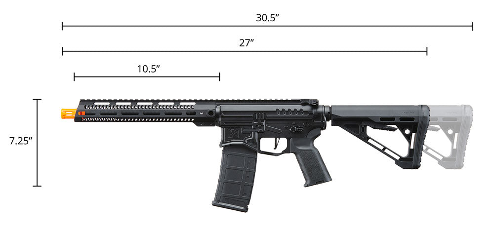 Zion Arms R15 Mod 0 Long Rail Airsoft Rifle with Delta Stock - Black
