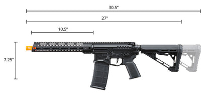 Zion Arms R15 Mod 0 Long Rail Airsoft Rifle with Delta Stock - Black