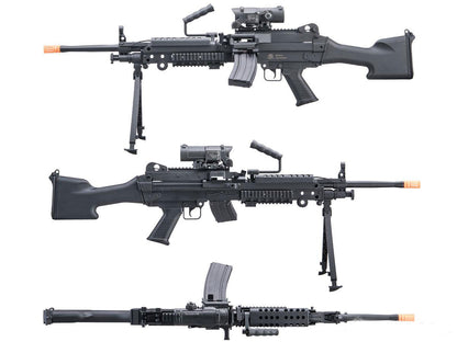 Cybergun FN Licensed M249 E2 "Featherweight" Airsoft Machine Gun (<350 FPS) - Black