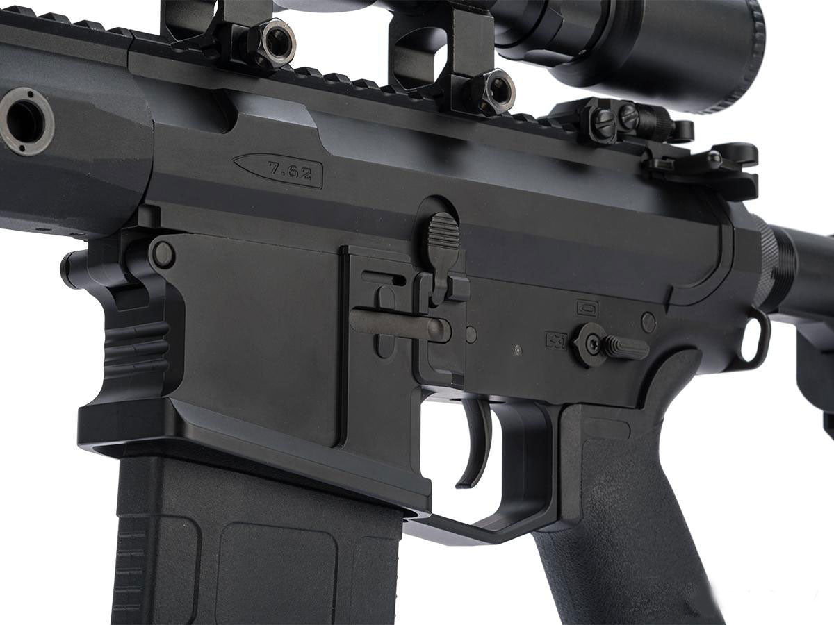 CYMA Platinum SR-25 QBS Airsoft DMR (16.5" Barrel w/ M-LOK Rail) - Black