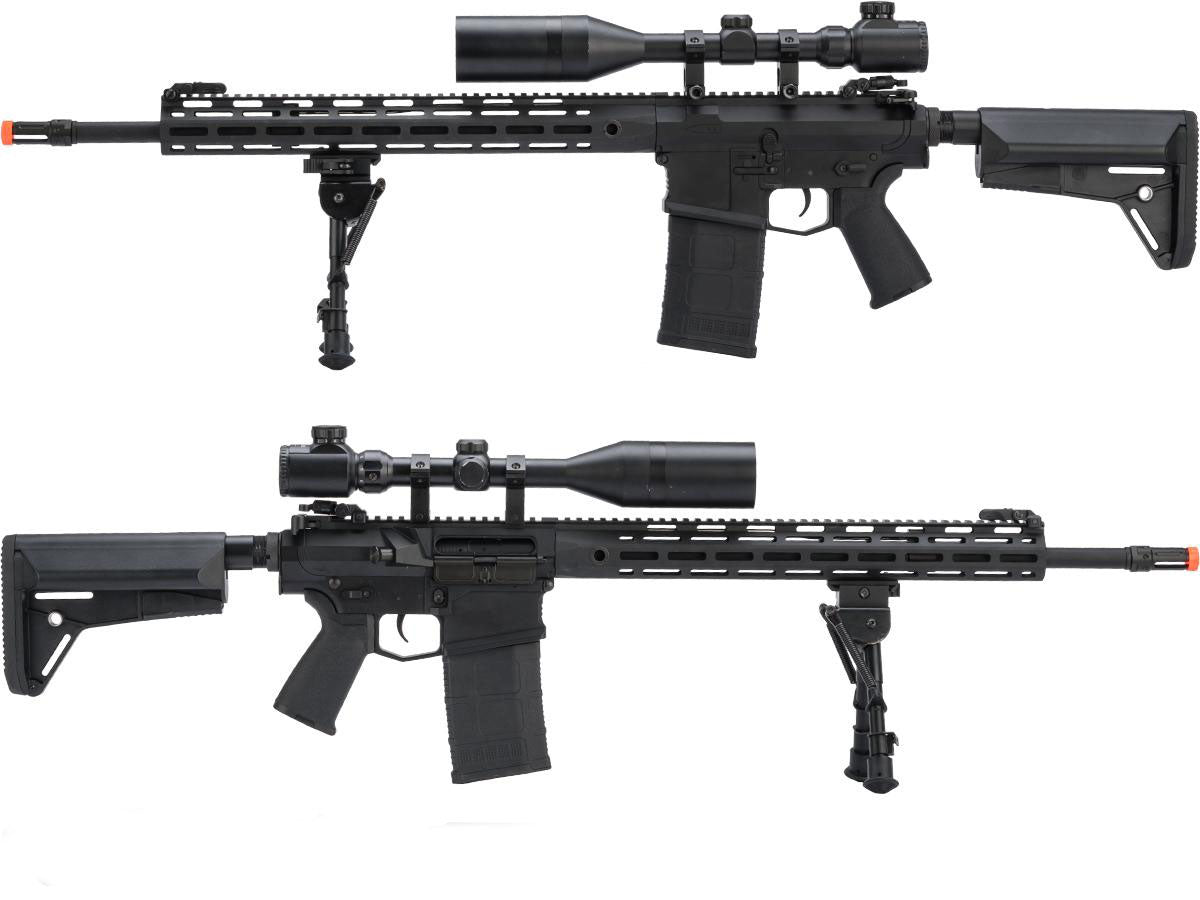 CYMA Platinum SR-25 QBS Airsoft DMR (16.5" Barrel w/ M-LOK Rail) - Black