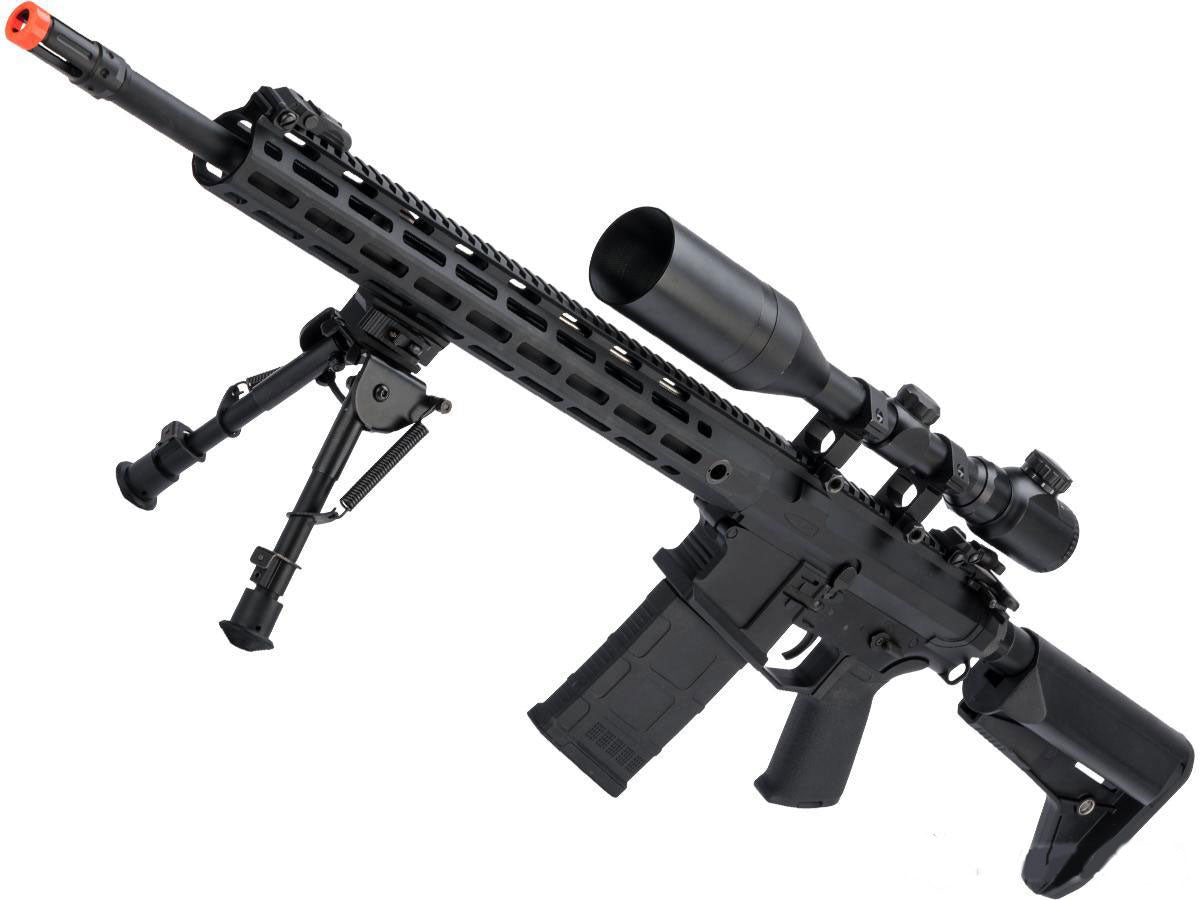 CYMA Platinum SR-25 QBS Airsoft DMR (16.5" Barrel w/ M-LOK Rail) - Black