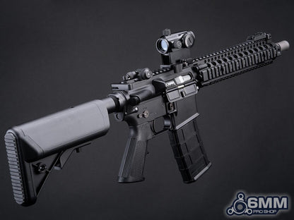 6mmProShop Daniel Defense Licensed MK18 Gas Blowback Airsoft Rifle by Golden Eagle - Black