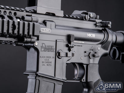 6mmProShop Daniel Defense Licensed MK18 Gas Blowback Airsoft Rifle by Golden Eagle - Black