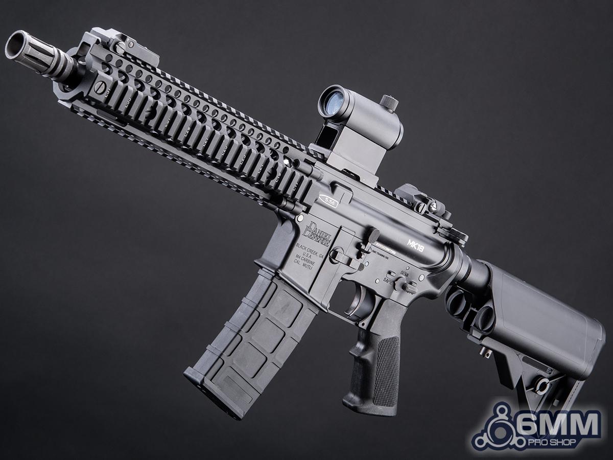 6mmProShop Daniel Defense Licensed MK18 Gas Blowback Airsoft Rifle by Golden Eagle - Black