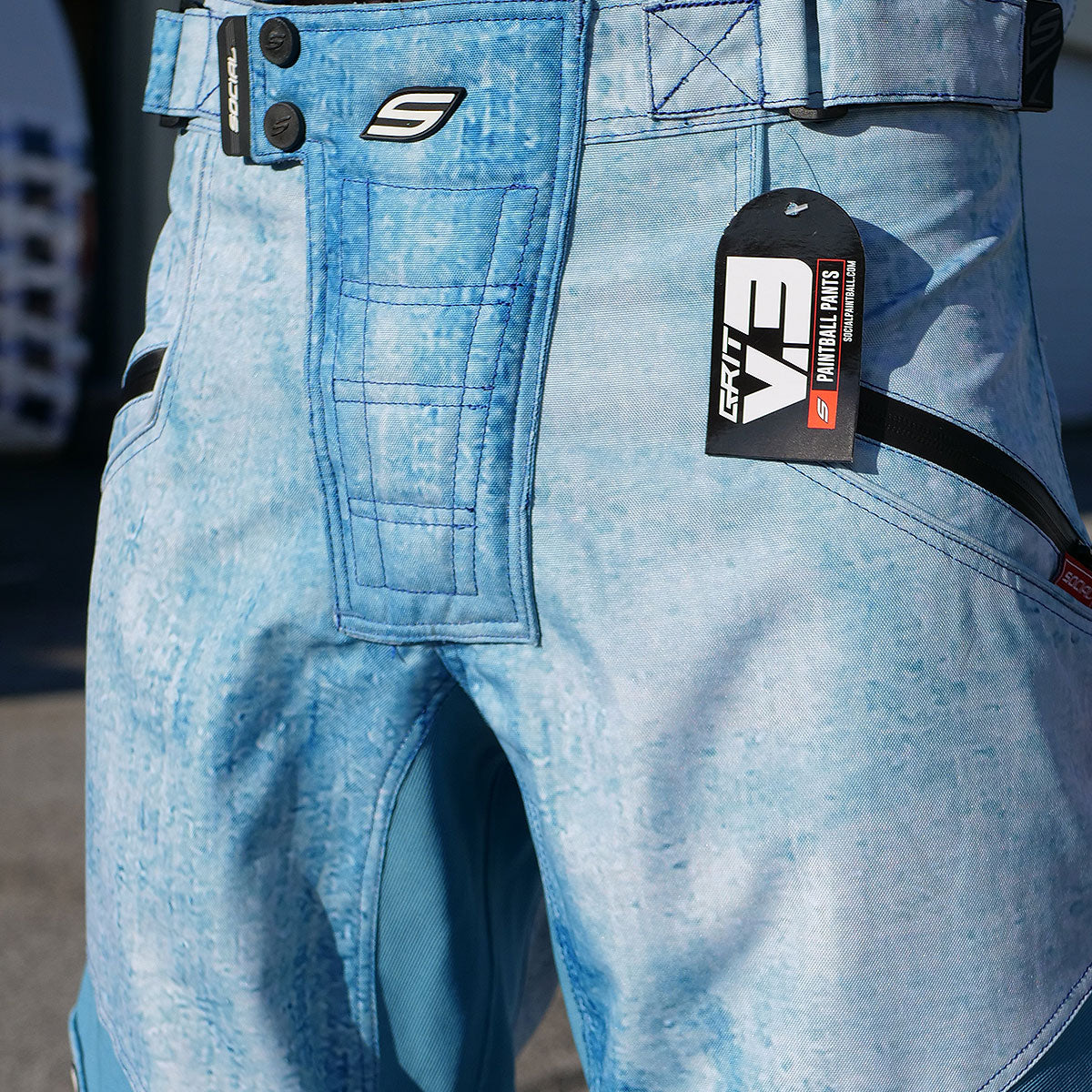 Social Paintball Grit V3 Pants - Light Washed Denim - M/L - Social Paintball