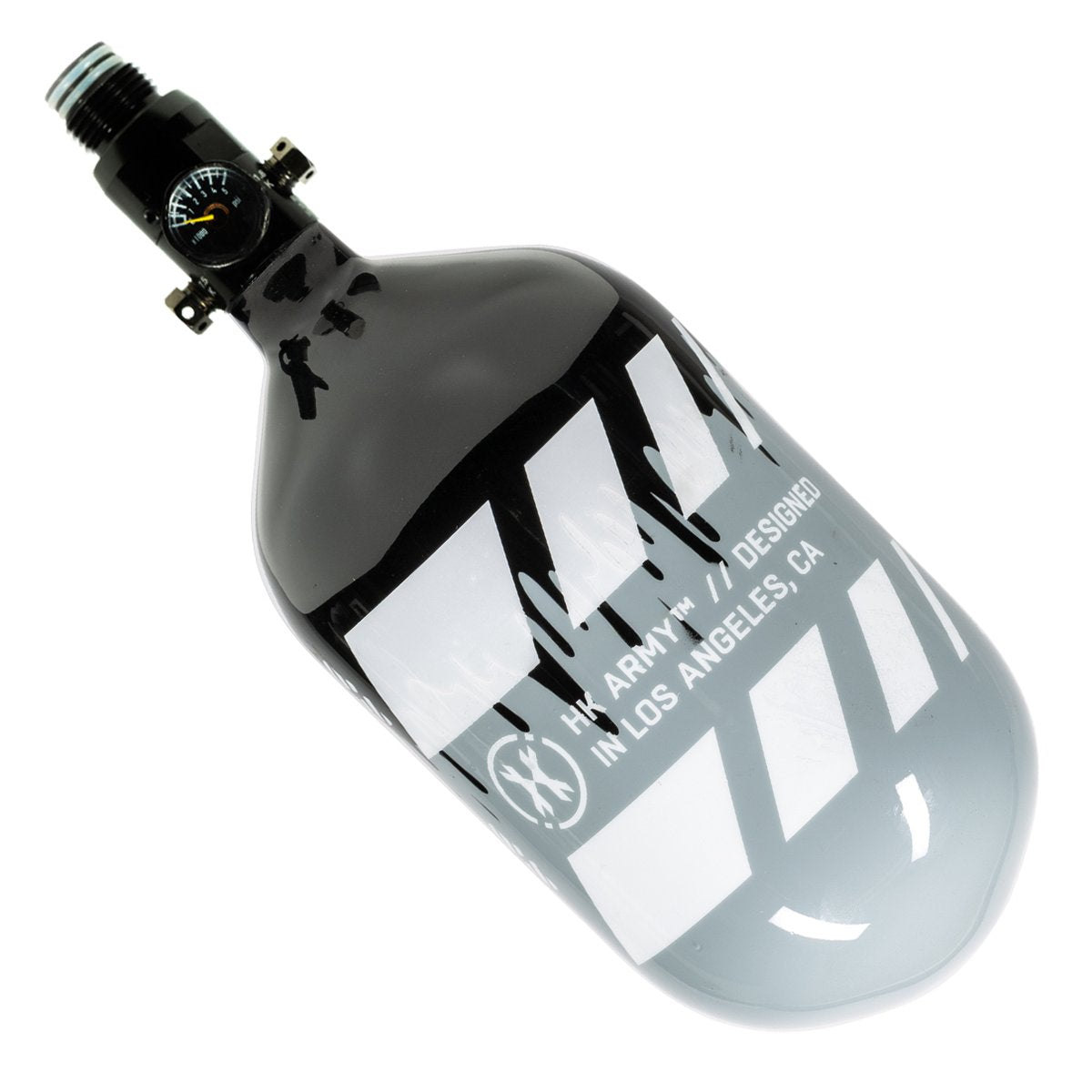 HK Army Extra Lite 68ci 4500psi Paintball Tank w/ Standard Regulator - Off Break Drip