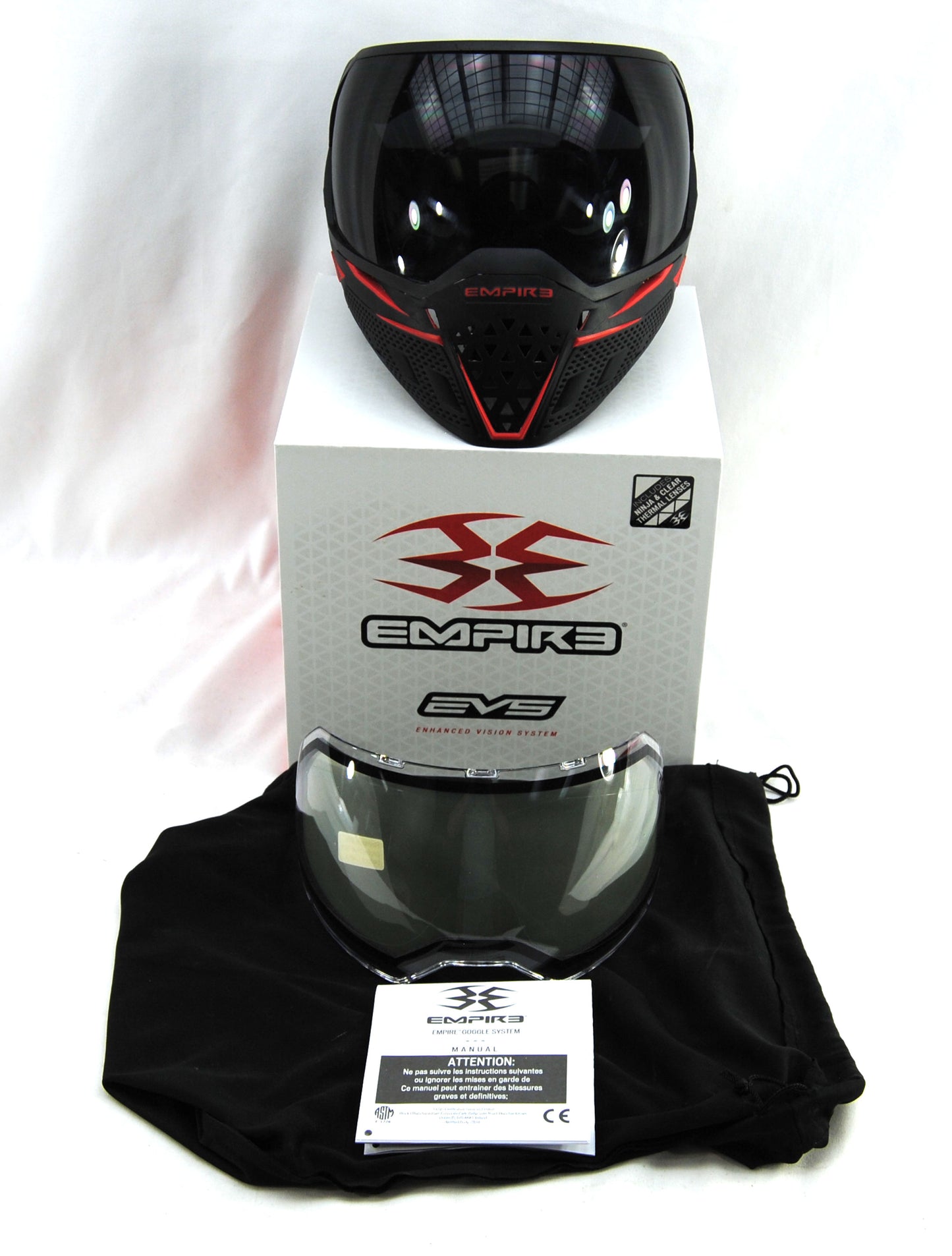 Used Empire EVS Goggle - Black/Red