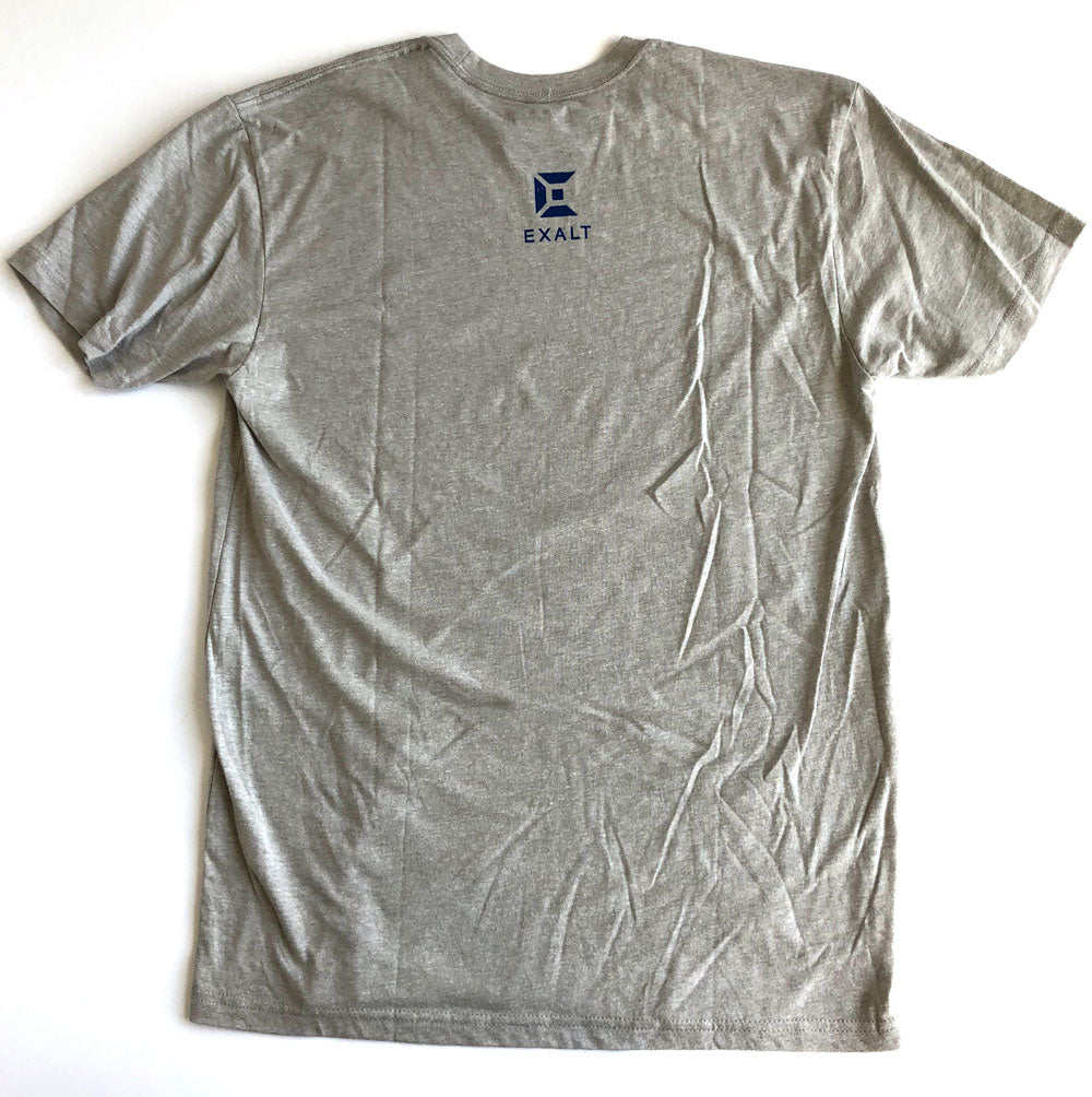 Exalt Paintball Blue Logo Light Grey T-Shirt - Medium - Exalt