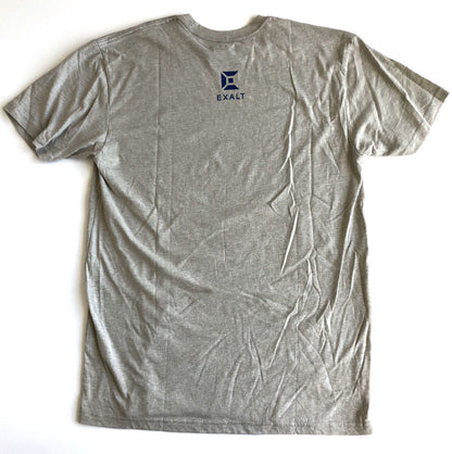 Exalt Paintball Blue Logo Light Grey T-Shirt - Medium - Exalt