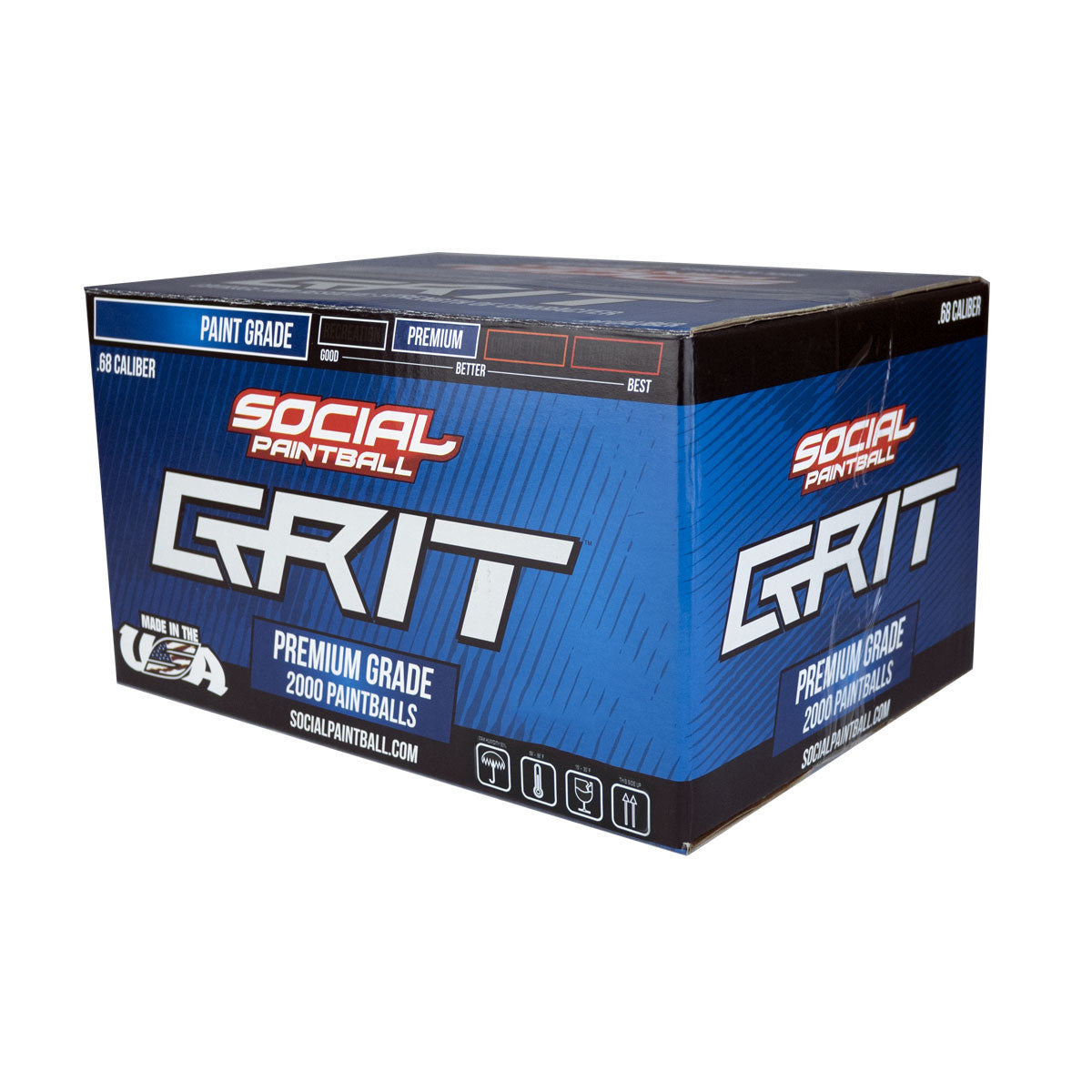 2000 Count Social Grit Paintballs - Orange Fill - Social Paintball