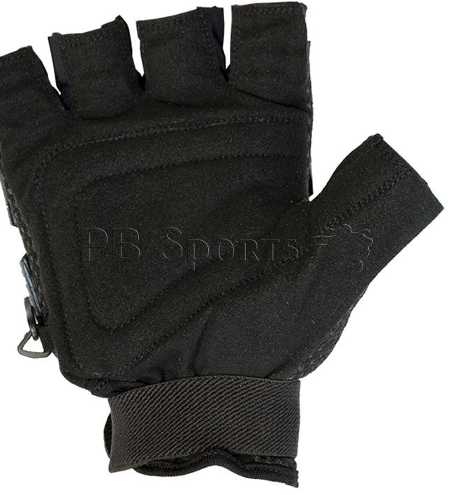 Valken V-Tac Half Finger Plastic Gloves - Black - Valken Paintball