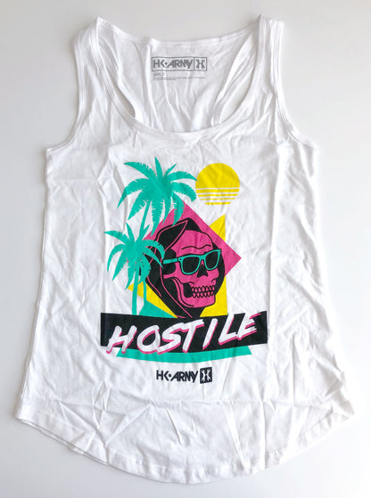 HK Army Paintball Tank Top Tropical Skull White - Small - HK Army