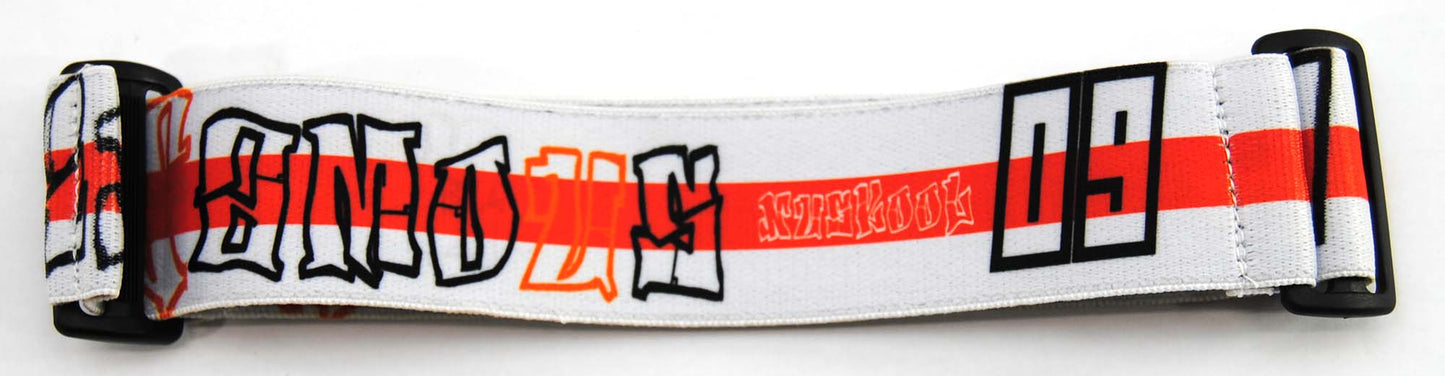 KM Goggle Strap - Infamous - White Red