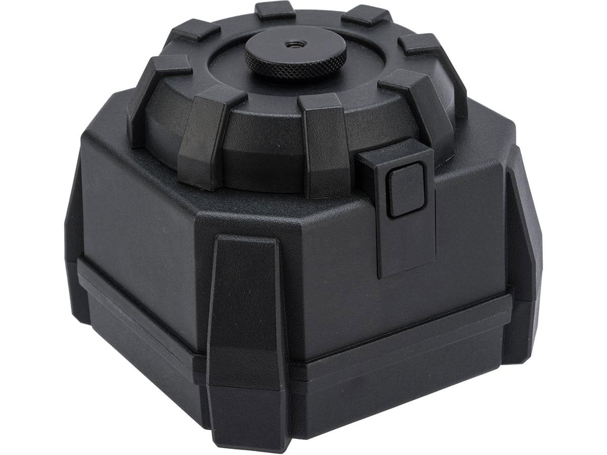 Angel Custom 2000 Round "BLOK" Thunderstorm Airsoft AEG Drum Flashmag - Black