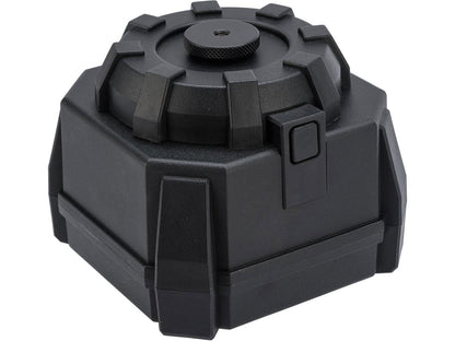 Angel Custom 2000 Round "BLOK" Thunderstorm Airsoft AEG Drum Flashmag - Black