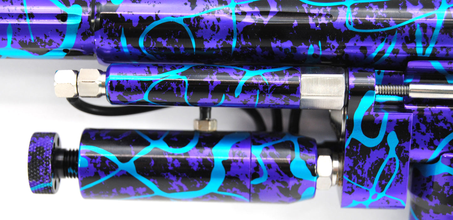Used Mark Davis MK5 Autococker - Black/Purple w/ Teal Splash Anno