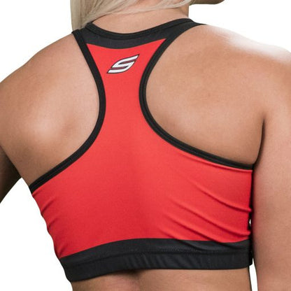 Social Paintball Racerback Sports Bra - Loyalty Red