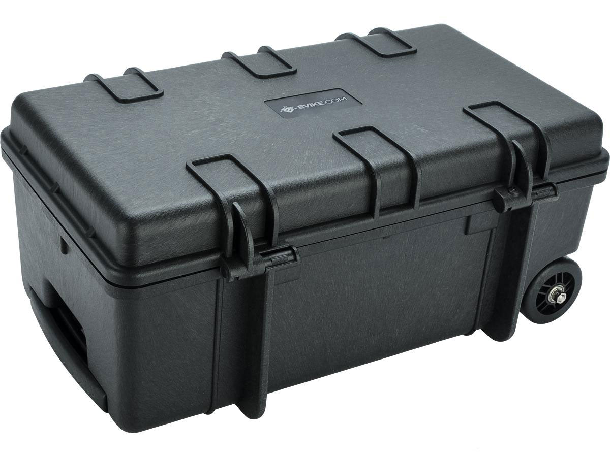 Evike "Carry-On" Equipment Rolling Case w/ Customizable Grit Foam - Black