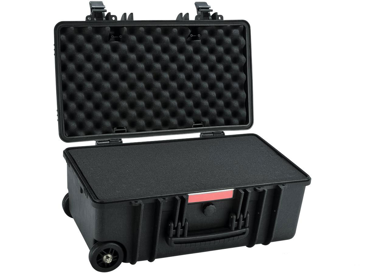 EMG "Carry-On" Equipment Rolling Case w/ Customizable Grit Foam - Black