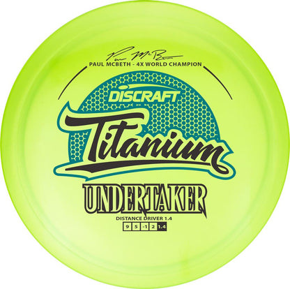 Discraft Titanium Undertaker Paul McBeth Signature Series Golf Disc - Discraft
