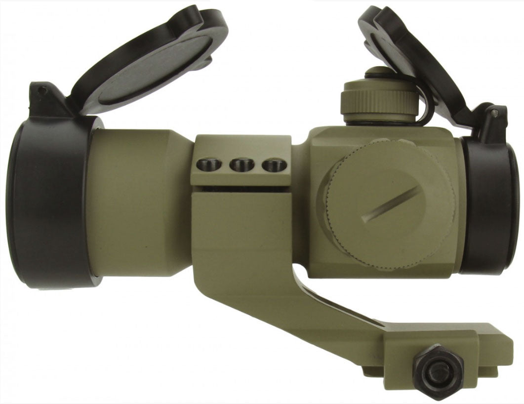 TACFIRE 1x30 Tri Illuminated RGB Dot Sight With Cantilever Mount - Tan - TACFIRE