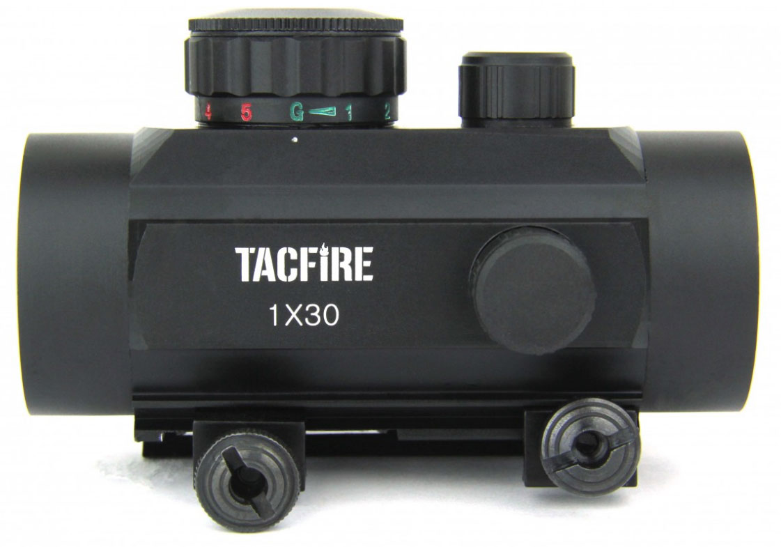 TACFIRE 1x30 Dual Illuminated Red Green Dot Reticle Weaver Base - TACFIRE