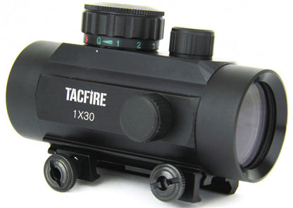 TACFIRE 1x30 Dual Illuminated Red Green Tri-Dot Reticle Weaver Base - TACFIRE