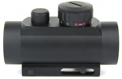 TACFIRE 1x30 Dual Illuminated Red Green Tri-Dot Reticle Weaver Base - TACFIRE