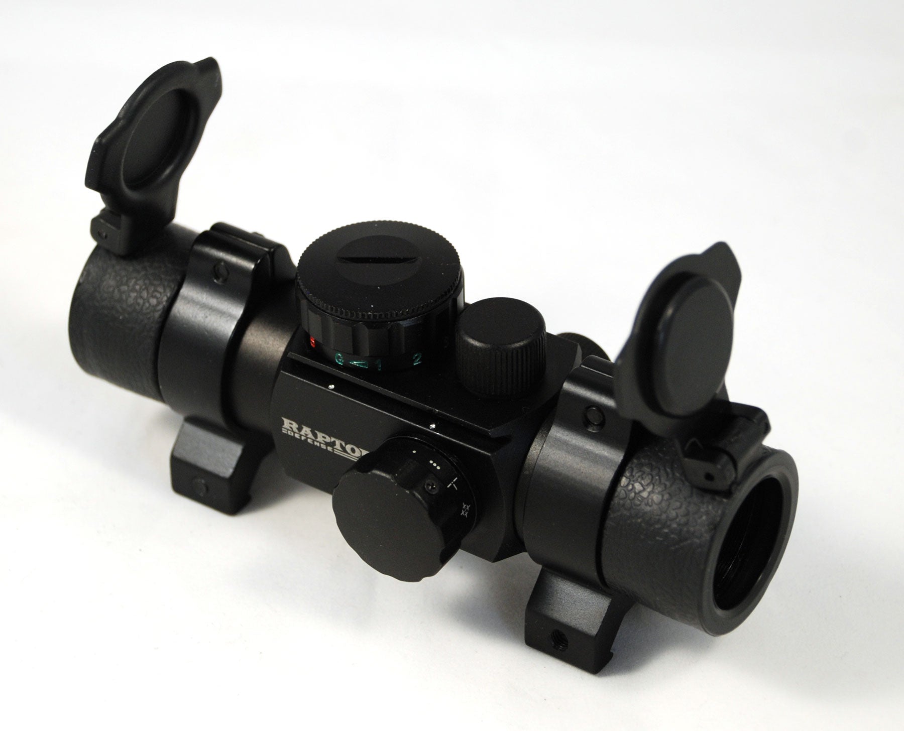 Raptor Defense 1x25 Dot Sight - 4 Reticle - Dual Illumination (Red/Green) - Raptor Defense