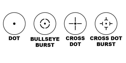 Raptor Defense 1x25 Compact Dot Sight - 4 Reticle - Dual Illumination (Red/Green) - Raptor Defense