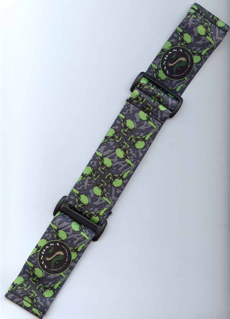 KM Strap - Sandana Flying Skulls - Neon Green - KM